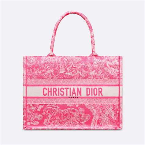 dior canvas pink bag|christian Dior tote bag small.